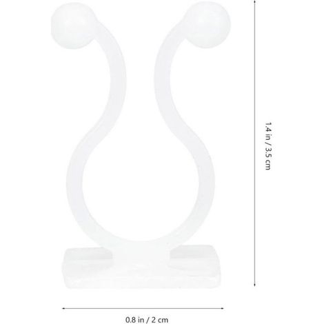 Clips Fixation Plantes Grimpantes - Adhésif Invisibles Blanc - Support Mural Jardin Intérieur Balcon Serre - 100 Pièces (1/5)