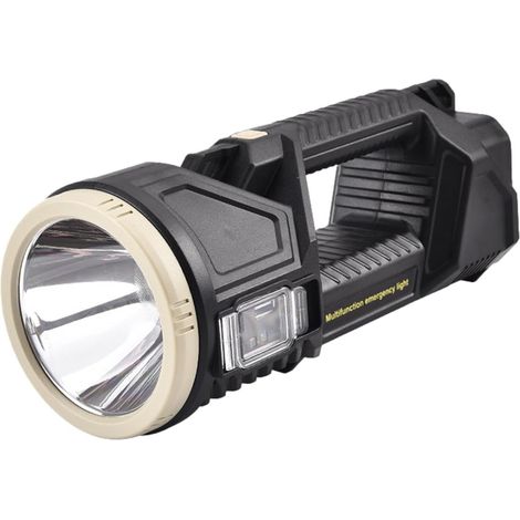 Solar-Taschenlampe, wiederaufladbare LED-Taschenlampe, LED-Handtaschenlampen, Solar-Strahler, Taschenlampe mit 6 Beleuchtungsmodi, LED-Suchlaterne für Jagd, Wandern