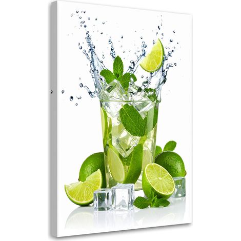 Tableau déco Cocktail Mojito citron vert fruits 70x100 (1/4)
