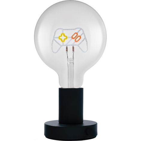 OSRAM Lampe de table LED  1906 Letter, contrôleur de lettrage, néon, 1,2 W, E27, noir, blanc froid, câble textile