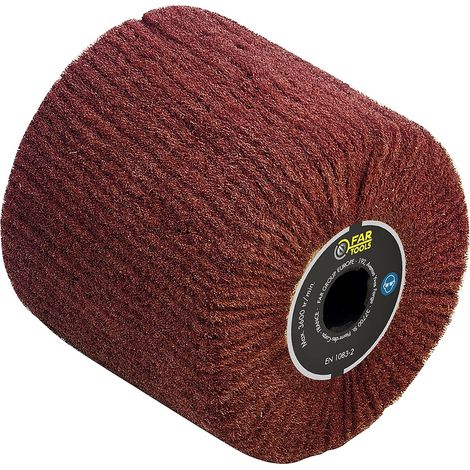 Brosse de polissage en fibre synthétique - 1 pièce - Ø120mm - Pour ponçage et lustrage fin - Compatible REX120/200 - Bois et surfaces extérieures (1/4)