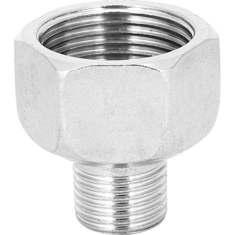 Raccord réducteur hexagonal en acier inoxydable pour tuyau, filetage mâle G1/2 po, filetage femelle G1 po (1/5)