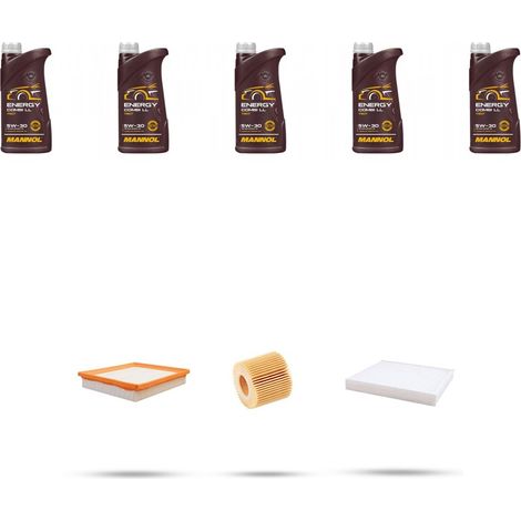 Kit tagliando 3 FILTRI e 5L OLIO compatibile con Toyota Prius 1.8 16v 100kw dal 2008 (1/5)