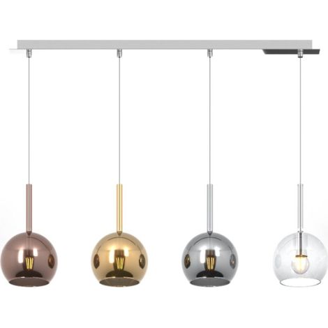 Lampadario moderno top light future 1155cr s4 rp mc e27 led vetro pirex soffiato (1/5)