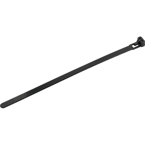 Faithfull FAICT200R Reusable Cable Tie Black 7.6 x 200mm (Pack 50) FAICT200R