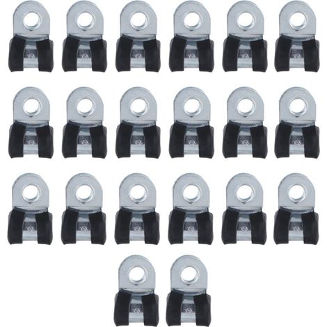 Fascette stringitubo Ulisem da 20 pezzi, fascette stringitubo in acciaio inossidabile 304, fascette stringitubo riutilizzabili resistenti alla corrosione, tipo R (6 mm) (1/4)