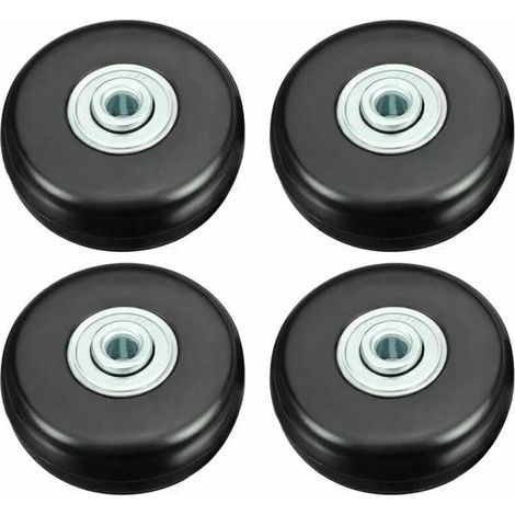 Rueda giratoria para maleta - Reparación de equipaje - Resistente 50 mm - Silenciosa - Goma universal - Giratoria - Rueda de repuesto - Reemplaza 4 ruedas para maletas, mochilas y viajes (1/4)
