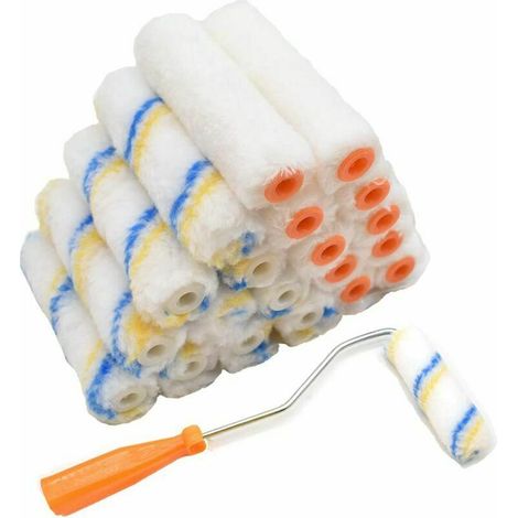 Lot de 20 Mini Rouleaux à Peinture, Petits Manchons pour Retouches Murales, Portes, Plafonds et Décoration Intérieure (1/4)
