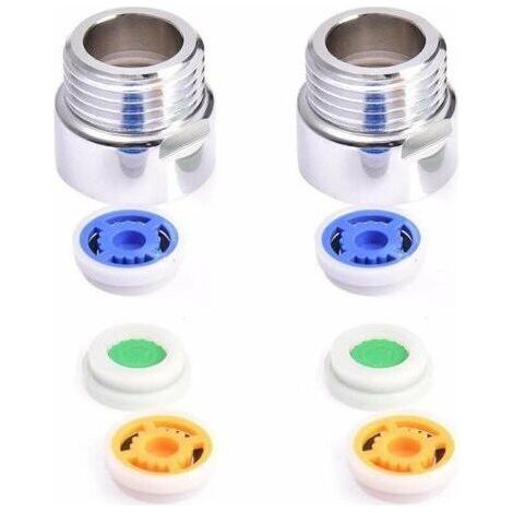 Ahlsen – Water flow reducer for shower – Set of 2 pieces – Copper – Adjustable flow rate 4/7/9 l/min – Compatible with 95% of faucets (1/5)