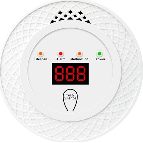 Détecteur de monoxyde de carbone domestique sans pile, alarme autonome avec écran pour maison et bureau (1/5)