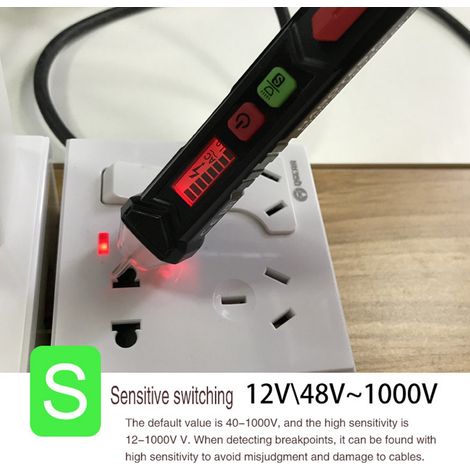 Huabo HT100 Multifunktions-Induktionsprüfer mit Digitalanzeige zur Unterbrechungserkennung und hochpräzisem akustischem und optischem Alarm (1/4)
