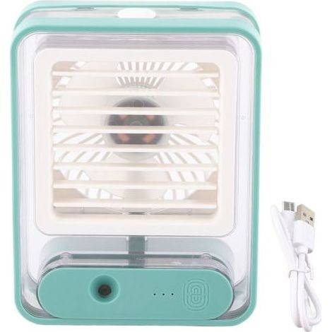 Ventilateur Brumisateur de Bureau 3 Vitesses USB, Silencieux avec Lumière Nocturne, pour Chambre Bureau Voyage (1/5)