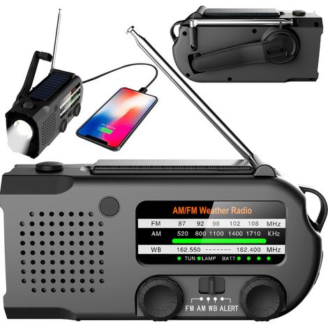 Mozos ER-01 Radio solare dinamo AM/FM 5000 mAh (1/5)