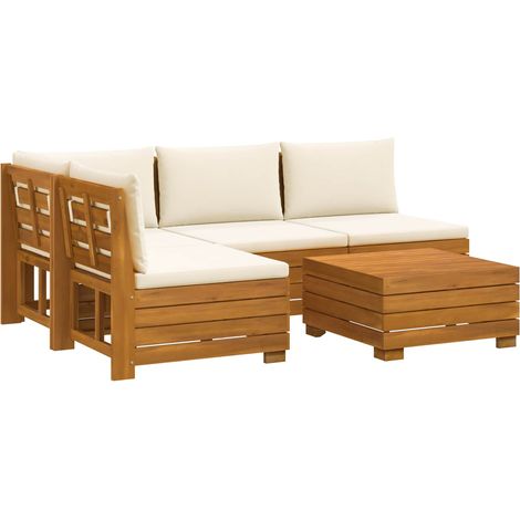 Maison Exclusive - Outdoor-Sofagarnitur mit Kissen 5 Stück Braun