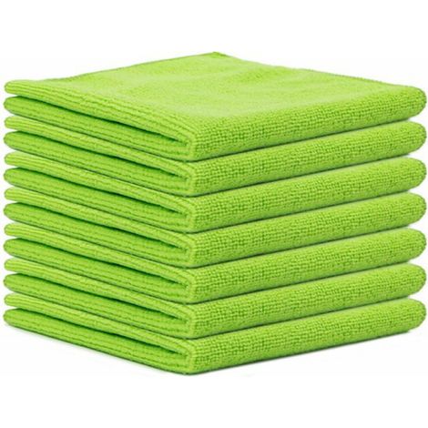 Lot de 12 chiffons en microfibre, ultra-doux et très absorbants, idéaux pour la cuisine, la voiture, les fenêtres et toute la maison, 30 x 30 cm, pour les légumes. (1/5)