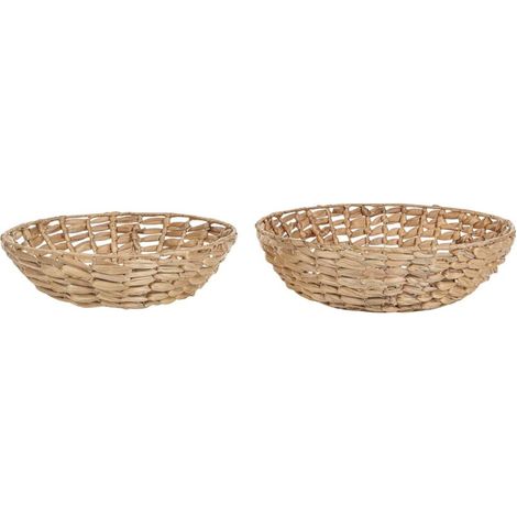 Dekoschalen 2er Set DALAT Geflecht Naturfarben
