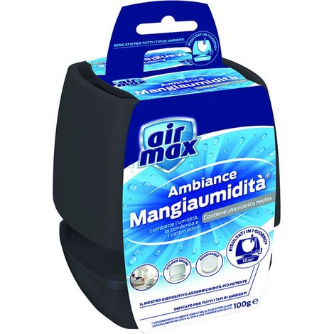 Contenitore airmax ambiance mini kit tab grigio - contenitore e 1 ricarica 100 gr. inclusa - 6 pz
