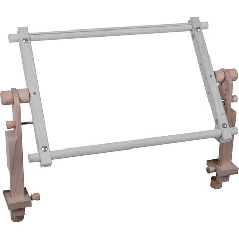 Pince de table réglable S – Pince rotative à 360° pour cadres à tapisserie sur table ou bureau. Support pour broderie, point de croix, travaux d'aiguille et quilting. (1/5)