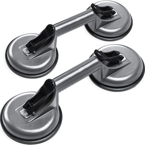 2 ventouses en aluminium pour le levage du verre, ventouses de levage à vide, capacité max. 80/100 kg (1/5)
