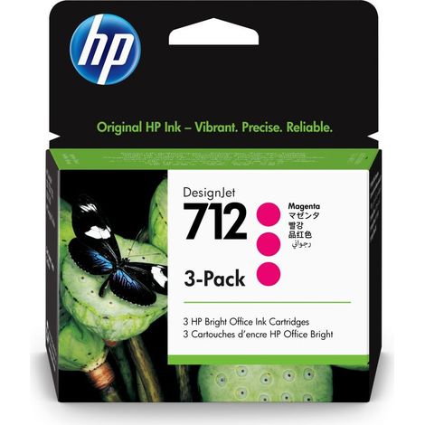 HP Inc. HP 712 3er Pack Magenta Tintenpatrone (3ED78A) (1/4)