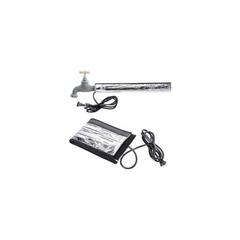 Ruban chauffant pour conduites d'eau, couverture chauffante pour conduites d'eau  Couvercle d'enveloppe de tuyau 110 V,Couverture de trace de chaleur de l'eau de papier d'aluminium de 38,5 x 6 pouces