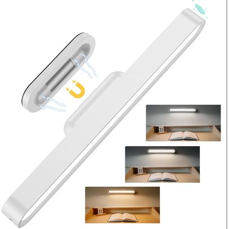 Schrankbeleuchtung, wiederaufladbare Spiegelleuchte, 3-farbige, magnetisch dimmbare Schrankleuchte mit 28 LEDs, kabellose Untertischleuchte, geeignet für Küchen, Treppen, Nachttische und Schreibtische
