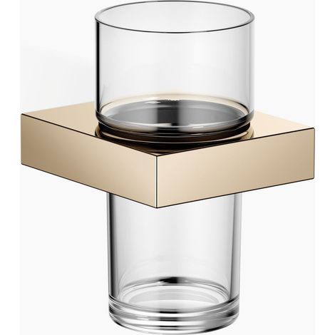 Porte-verre Dornbracht avec verre en cristal, modèle mural,