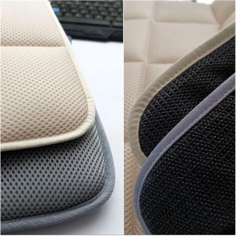 Coussin de siège de voiture 45 cm x 45 cm noir charbon de bambou coussin de siège de voiture respirant pièce unique bureau à domicile été refroidissement ventilation coussin de chaise universel
