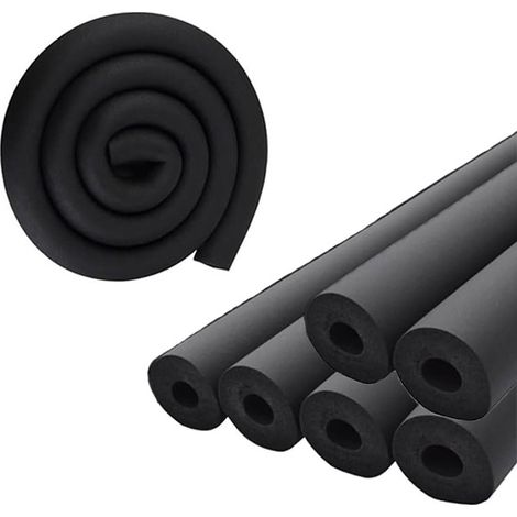 Fire-Retardant & Thermally Insulating Rubber-Plastic Pipe – 5-Piece Set, 16 mm Inner Diameter, 1.8 m Length (Anti-Freeze Sleeve) (1/5)
