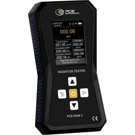 PCE Instruments PCE-RAM 3 Tube compteur de Geiger-Müller Radiation: Gamma, Beta, Rayons X signal sonore d'avertissement (1/4)
