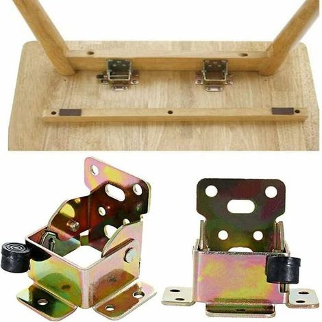 Pied Table Rabattable, 2Pcs Charnières Autobloquantes, Charnière Pied Table Pliante, Pliante Autobloquante à 90 Degrés (1/5)