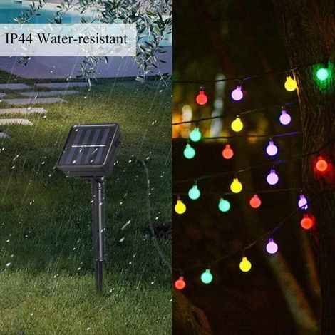 Guirlande Lumineuse Solaire Exterieur, Guirlande Guinguette Solaire 6.9M 50 LED Étanche IP44 avec 8 Modes Eclairage pour la Décoration Intérieur et Extérieur, Jardin, Sapin Noël, Soir (1/5)