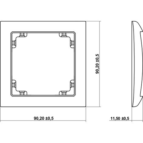 Marco de instalación Karlik deco soft plástico IP20 90,2 mm (1/2)