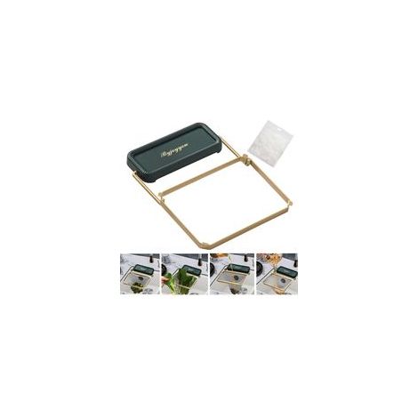 Spültischarmatur, Küchenfilterbeutel, Eckspülbecken-Sieb für den Spülbeckenabfluss, Abflusssieb, zusammenklappbarer Spülbeckenspender, Abflusskorb (1 Halter + 100 Filterbeutel) (Version (1/5)