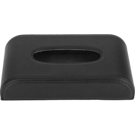 Soporte para asiento de coche de piel sintética negra – organizador automático multifuncional para toallas