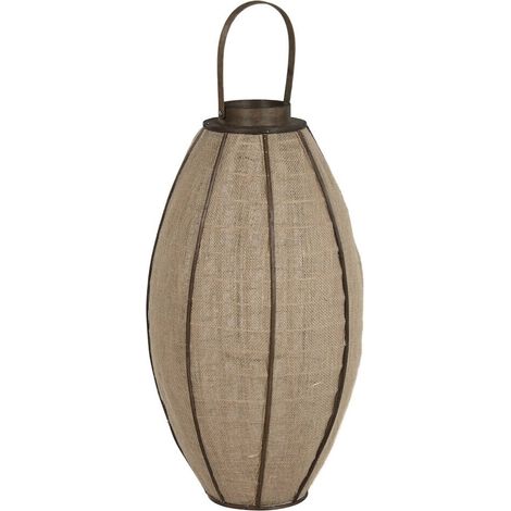 Photophore naturel en jute et bambou style scandinave élégant - Naturel jute et bambou (1/4)