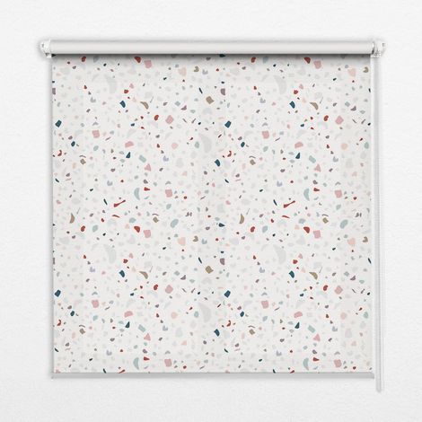 Innenrollo Fensterrollo - Rollo ohne Bohren - Sichtschutzrollo - Lichtdurchlässiges Rollo - Rechteckiges - Rollo - (70 cm x 140 cm) - Grafische Elemente (1/5)