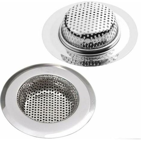Ensemble de crépines de vidange de 2, baignoire de douche d'évier de cuisine en acier inoxydable de 7 cm, différentes tailles sont pour drain de douche à crépine universelle 3,6 cm-11 cm (1/5)