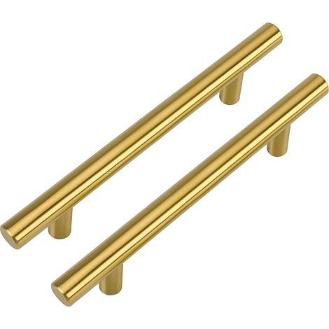 2Pcs,Brushed Aluminum Kitchen Cabinet Door Handle, Stainless Steel T Knob, 192mm Center Distance (1/5)