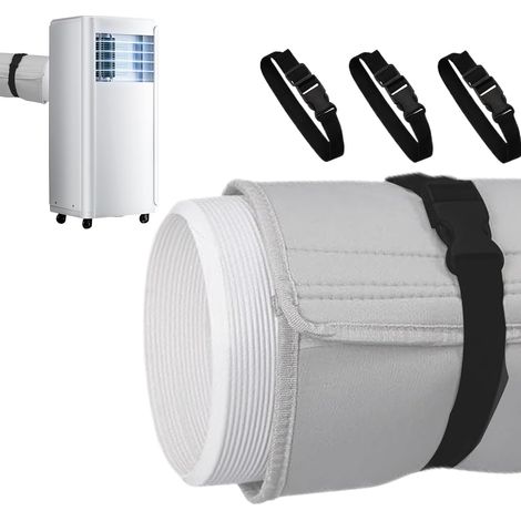 Housse Tuyau Climatisation Portable Accessoires pour tuyau de climatisation Isolation climatiseur portable avec 3 sangles à boucle Pour Fenêtre Mur Maison Appartement Bureau (1/5)