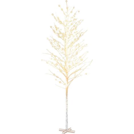 vidaXL Betulla Bianca con LED Bianco Caldo 672 LED 400 cm (1/5)