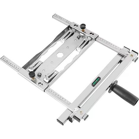 Jeffergarden Guide de bord en acier positionnement planche à découper Machine de découpe scie Portable panneau inférieur outil de cadre de positionnement modifié en bois multifonctionnel (1/5)