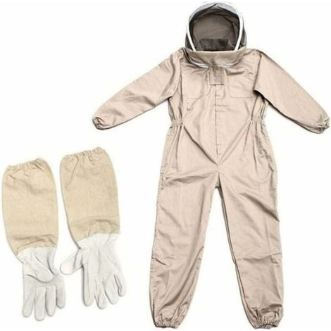 Tuta da apicoltore, tuta professionale da apicoltore con guanti, abbigliamento protettivo con cappuccio per apicoltori XXL (1/5)