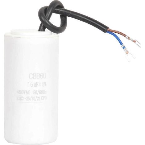 Condensateur de démarrage moteur CBB60 450 VCA, adapté aux moteurs unidirectionnels des machines à laver et des pompes à eau, performances stables, année modèle 2025. (1/5)