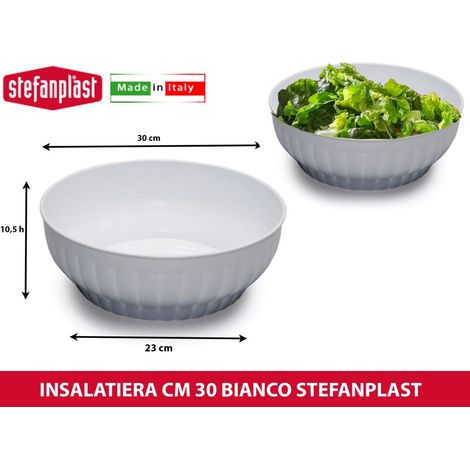 Insalatiera in plastica costolata colorata 30 cm 3 Colori