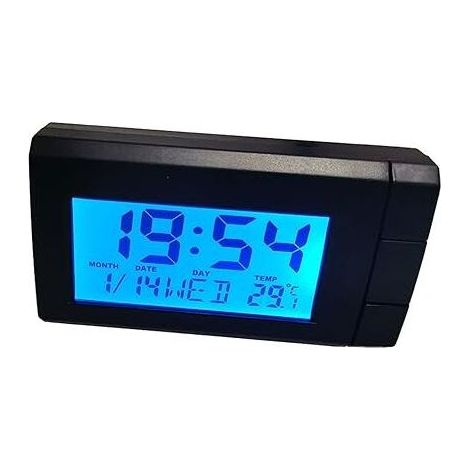 Horloge Voiture de Température LCD, Thermomètre Voiture pour Tableau de Bord Rétroéclairage Horloge Numérique de Nuit Affichage de Température Temps pour Camion (1/5)