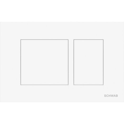 Plaque de déclenchement double SCHWAB CERES, 246x159mm, blanc brillant