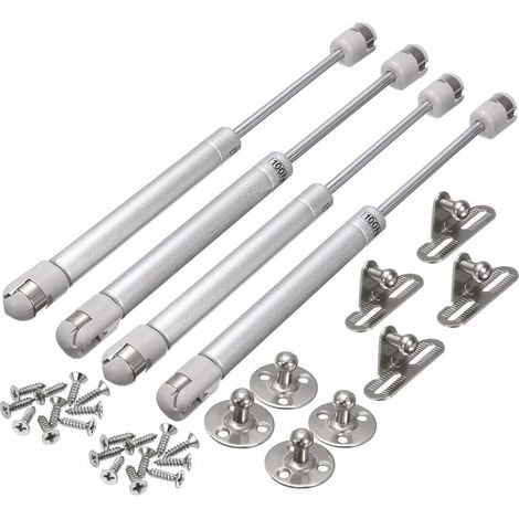 Vérin à Gaz,4PCS 100N Vérins Meuble Hydraulique Ressort Amortisseurs à Gaz Bras Pneumatique pour Levage de Porte Armoire Meuble Cuisine Amortisseur charniè (1/5)