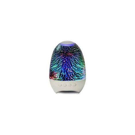 Crezuo Luce notturna Bluetooth con altoparlante, controllo touch, lampada da comodino e funzioni multifunzionali