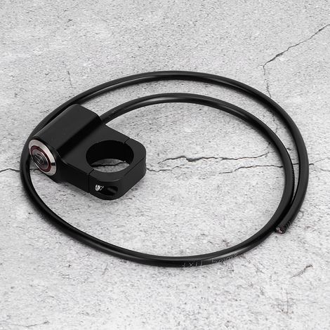 12V 25mm/0,98in Wasserdichter LED-Scheinwerfer aus Edelstahl mit Lenkerschalter für Motorräder und ATVs, Schwarz (1/5)